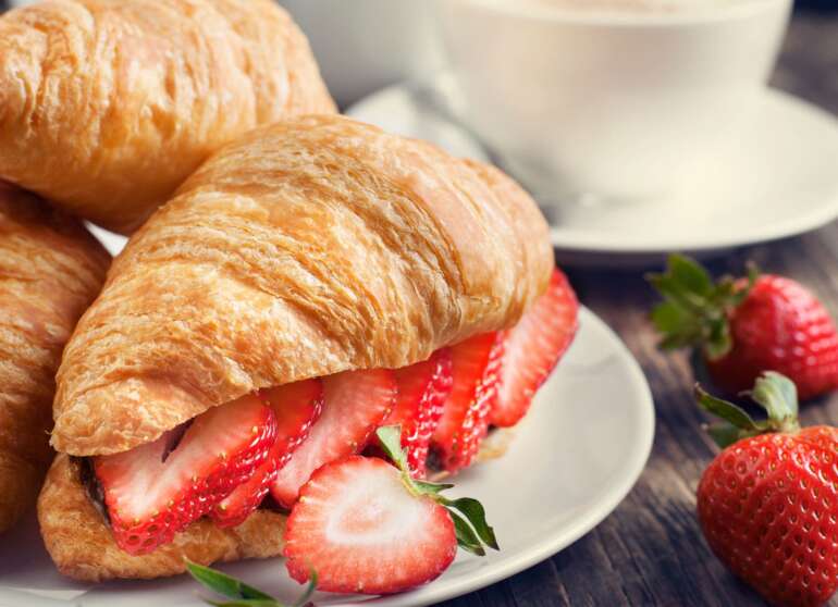 Croissants with Strawberry